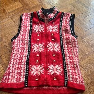 Inca Alpaca Peruvian fleece zip front vest M see measurements